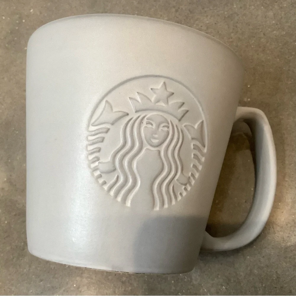 STARBUCKS GRANDE 16oz GRANDE/12oz TALL 2019 Siren Iconic Mermaid Matte Grey Mugs
